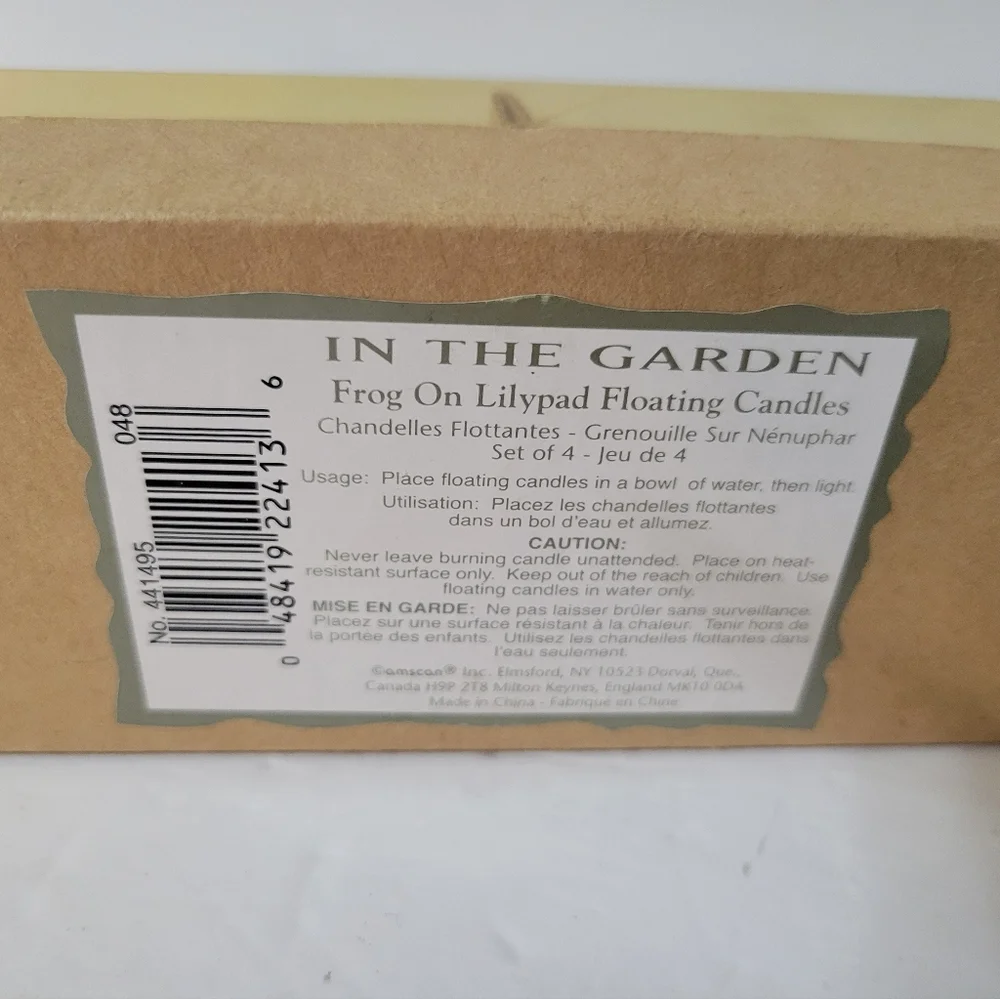 In the Garden Frog Floating Candles NIB